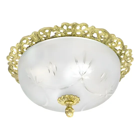 Lustre Bronze Plafon Para 2 Lampadas