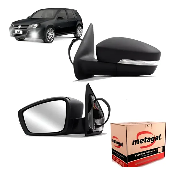 Retrovisor Golf 2012 2013 C/pisca Esquerdo Original Metagal