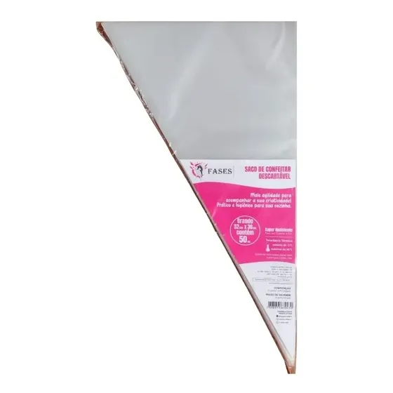 Saco De Confeitar/manga Descartável 52cm- Grande 50 Unid.