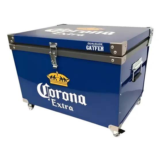 Caixa Térmica Corona 70 Litros Com Alças E Rodízios