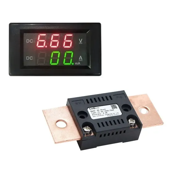 Voltimetro Amperimetro Digital Led Dc Cc 100v 500a C/ Shunt
