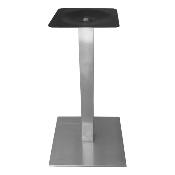 Base De Mesa Inox Quadrada Para Tampos De Ate 100cm Or 2201