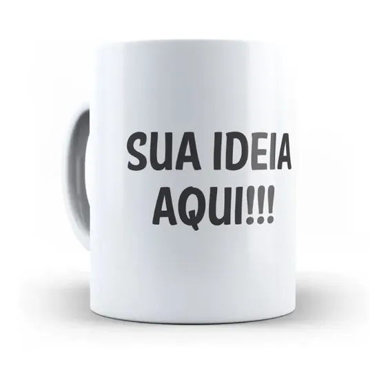 Caneca Personalizada Sua Foto Frase Logo 325ml Porcelana
