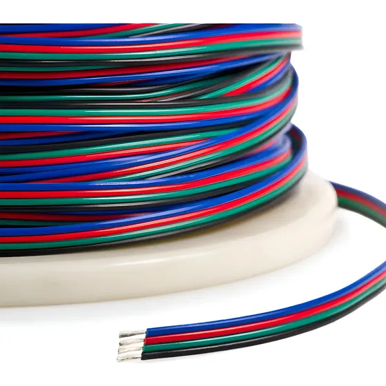 100 Metros De Fio Fita Led Rgb 5050/3528 Digital 6803 4 Vias