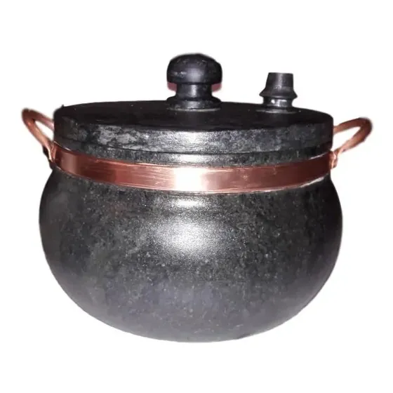 Panela De Pressão De Pedra, 5,5 Litros, Alça De Cobre