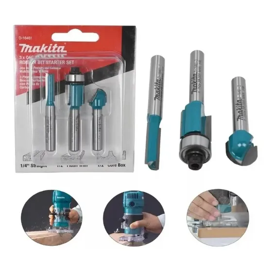 Conjunto De Fresas Com 3 Peças - D-16461 - Makita