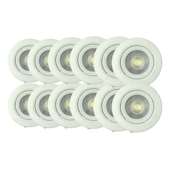 12 Spot Croica Super Led Direcionável Bivolt 7w. Frio