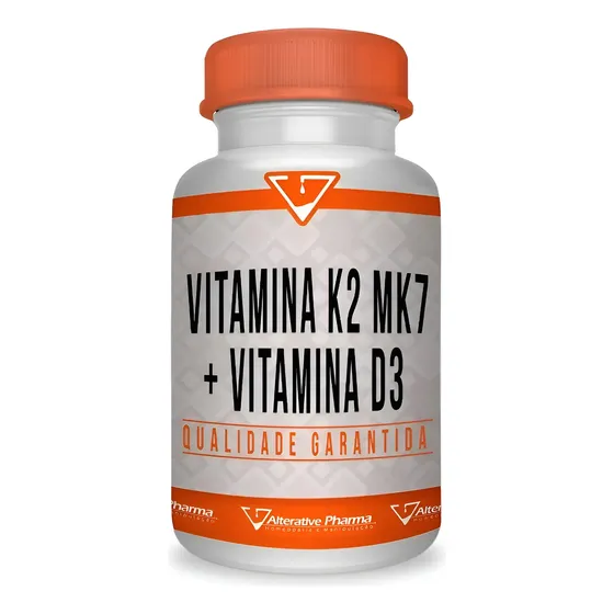 Vitamina K2 Mk7 200mcg + Vitamina D3 10000ui 60 Cápsulas