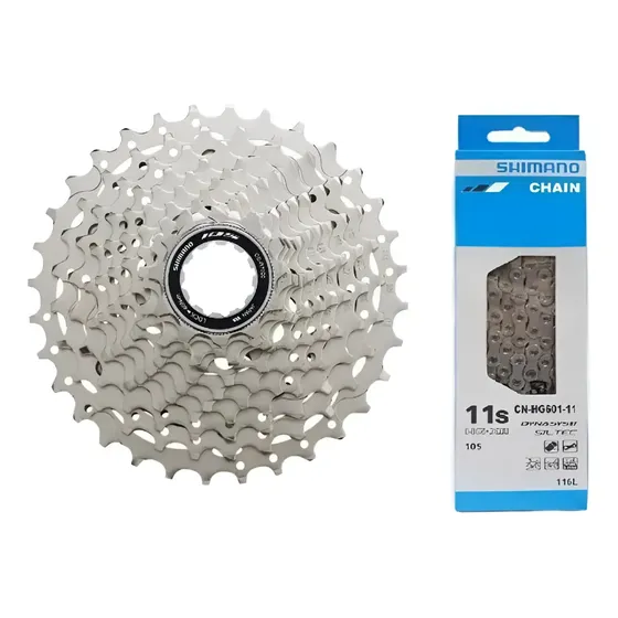 Cassete Shimano 105 R7000 11v 11-32 + Corrente Hg601 11v