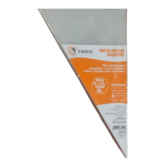 Saco De Confeitar/manga Descartável 40cm- Médio 50 Unidades/