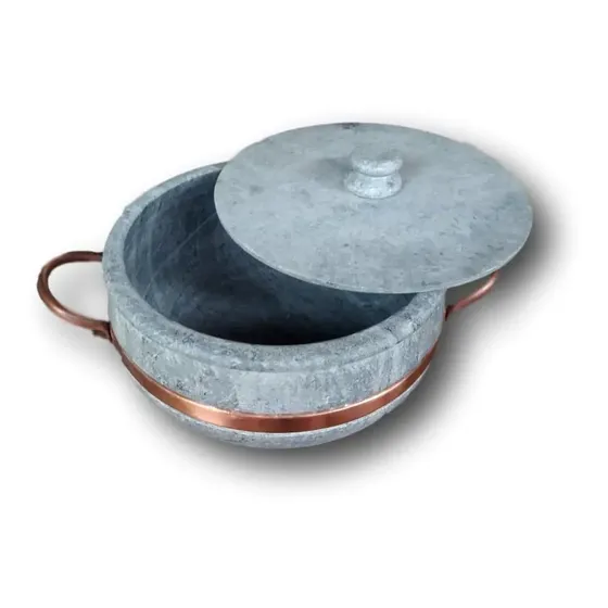 Panela De Pedra Alça De Cobre 5,0lts