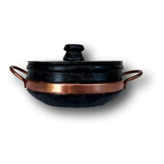 Panela De Pedra Com Alça De Cobre 700ml Gonçalves