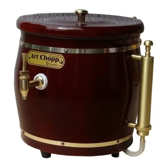 Chopeira Manual Mogno Art Chopp 1 Torneira 2 Garrafas