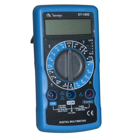 Multímetro Digital Portátil Et-1002 Profissional Minipa