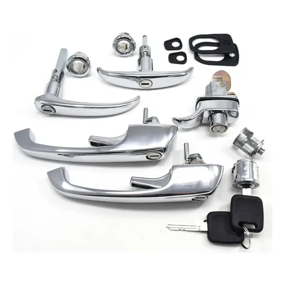 Kit Maçanetas Externas Portas Cromada Kombi Clipper Até 97