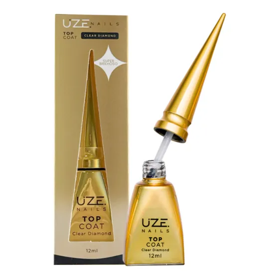 Top Coat Clear Diamond 12ml - Uze Nails