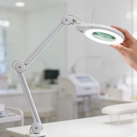 Lupa De Bancada Com Iluminação Led 8x Ip-68led - Impac