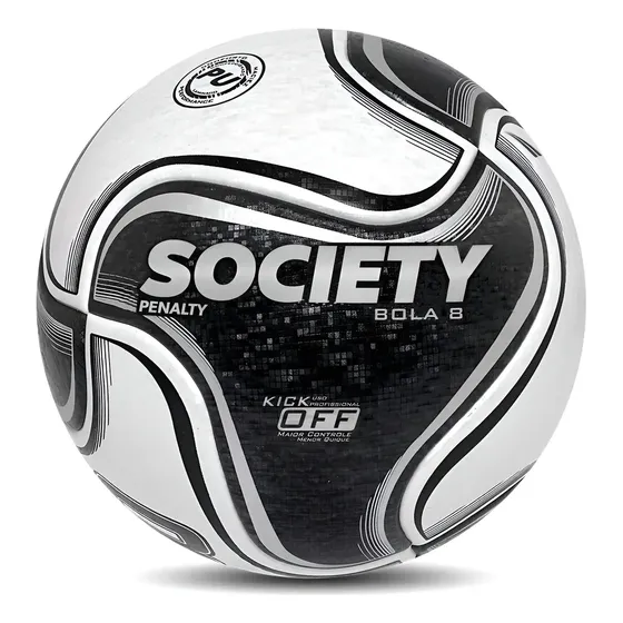 Bola De Society Penalty 8 Gomos Termotec Preto Oficial