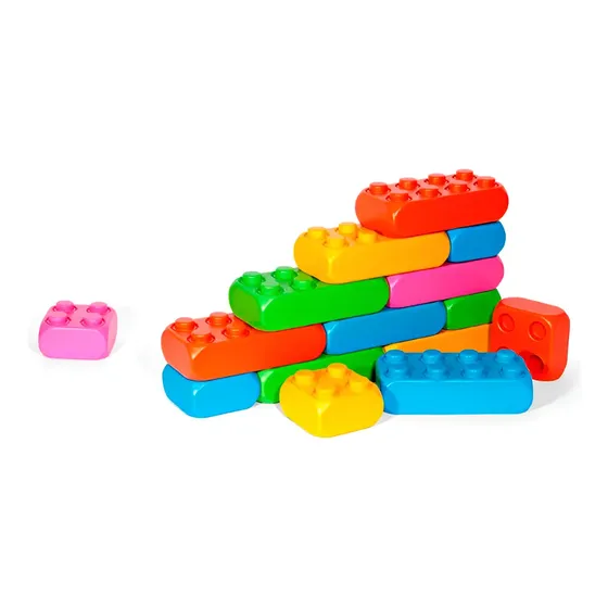 Brinquedo Didático Polibloc - 25 Peças - Poliplac
