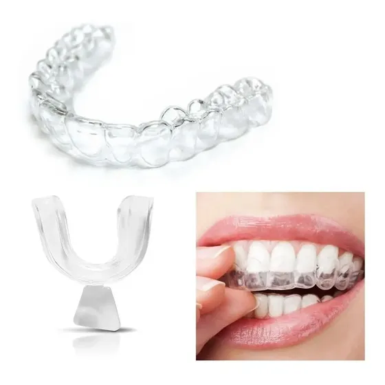 Moldeira Termomoldável 1 Par P/ Clareamento Dental Clareador