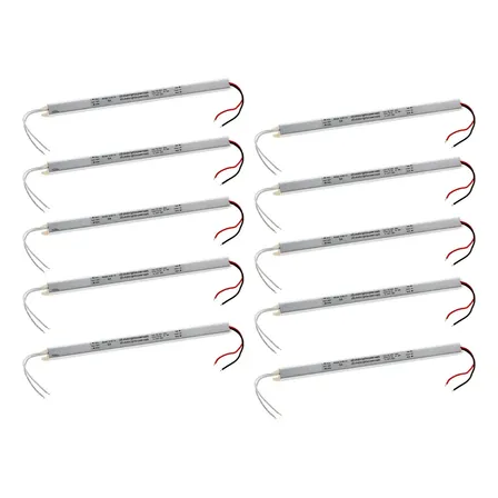 Kit 10 Fonte Slim Driver Para Perfil Fita De Led 12v 5a 60w