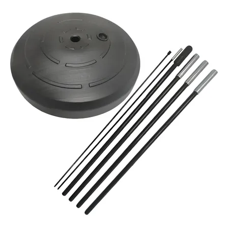 1 Kit Varetas P/ Wind Banner Fibra De Vidro 3 Metros + Base