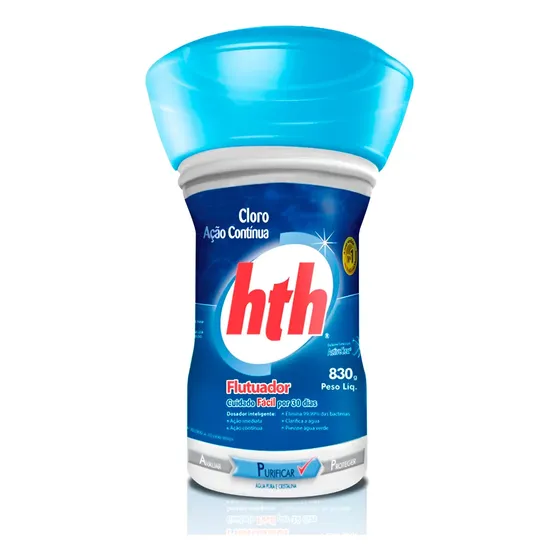 Clorador Piscina Ação Continua Flutuador Hth 830g Hth