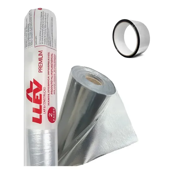 Manta Térmica Para Telhado Dupla Face 50m² + Fita P/ Emenda