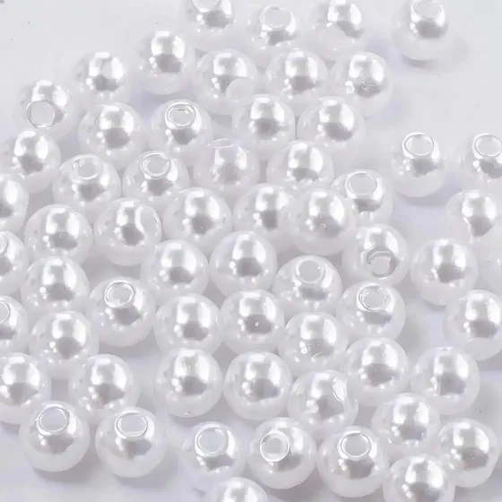 Pérola Inteira Abs 8mm - 2.000 Peças - Branco - 500g