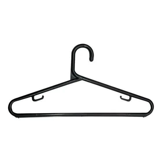 100 Cabides Preto Tradicional Fixo Plástico Grosso 12mm