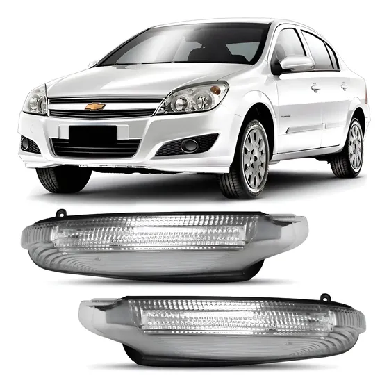 Par Pisca Seta Retrovisor Com Luz Solo Vectra 2009 A 2011
