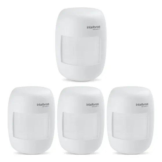 Kit 4 Sensores Alarme Passivo Com Fio Ivp 3000 Cf Intelbras