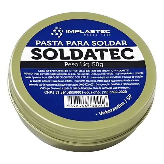 Pasta De Soldar - Soldatec - Implastec - 50 Gramas