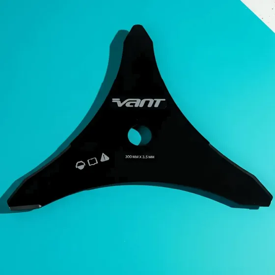 Faca Para Roçadeira 03 Pontas 300x1''x3.5mm Furo Grande Vant