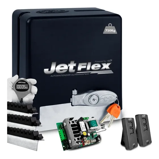 Kit Motor Portão Deslizante Ppa 1/2 Jetflex Rápido 5s 750kg
