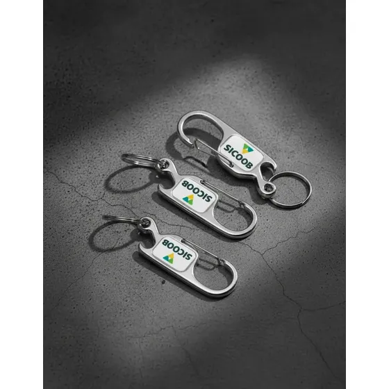 Kit De 100 Chaveiros Personalizados 02 Lados Com Sua Arte