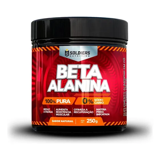 Beta Alanina Soldiers Nutrition 250g Pura Em Pó