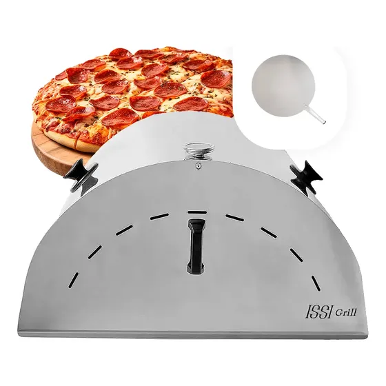 Forno De Pizza Para Churrasqueira Inox Pequeno