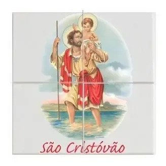 Quadro Em Azulejo São Cristóvão 594