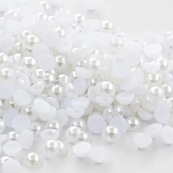 Meia Pérola Abs 8mm - 4.000un - Branco - 500g