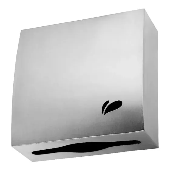 Toalheiro Inox Escovado Noble Papel Toalha 600 Folhas