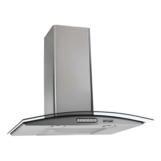 Coifa De Parede Depurador Vidro Curvo Inox 60cm 127v Fogatti