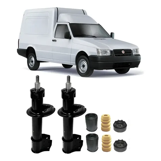 Par Amortecedor+ Kit Dianteiro Fiorino 96 97 98 99 2000 01