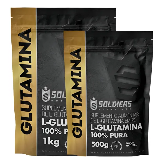 Kit: Glutamina 1kg + Glutamina 500g