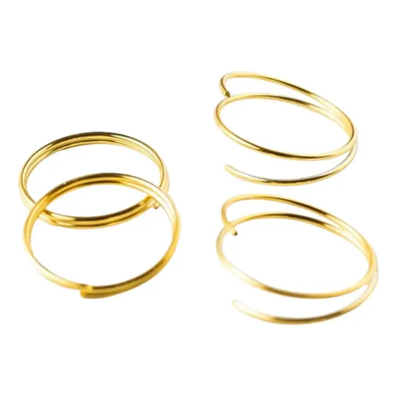 300 Argolas Dupla Porta Guardanapo - Duas Voltas - Dourado
