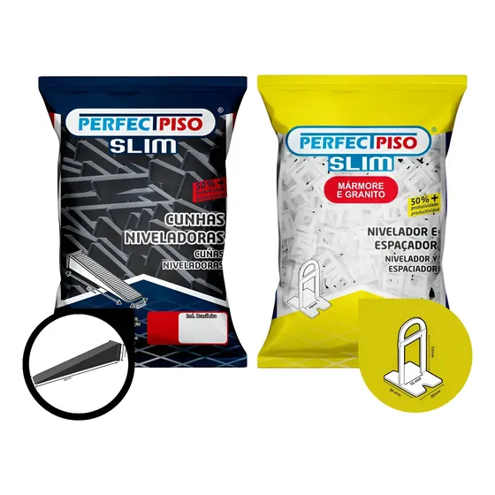 Nivelador De Granito 1000 Clips 1.0 Mm 250 Cunhas