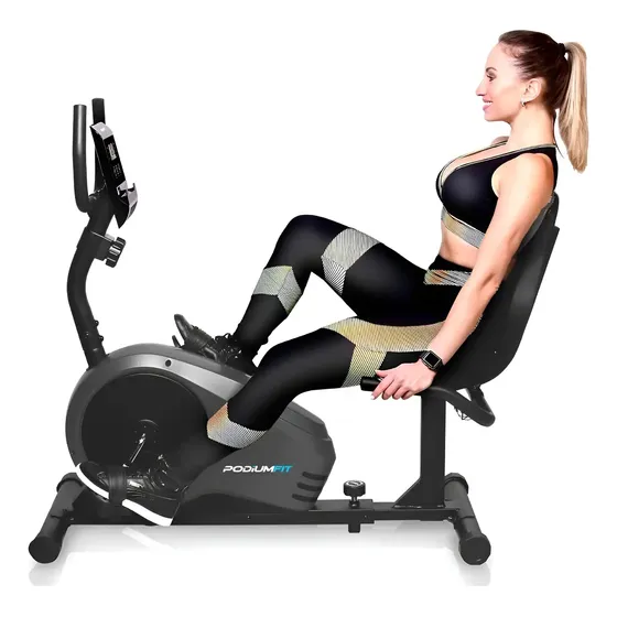 Bicicleta Ergométrica Horizontal Podiumfit H300 Magnética