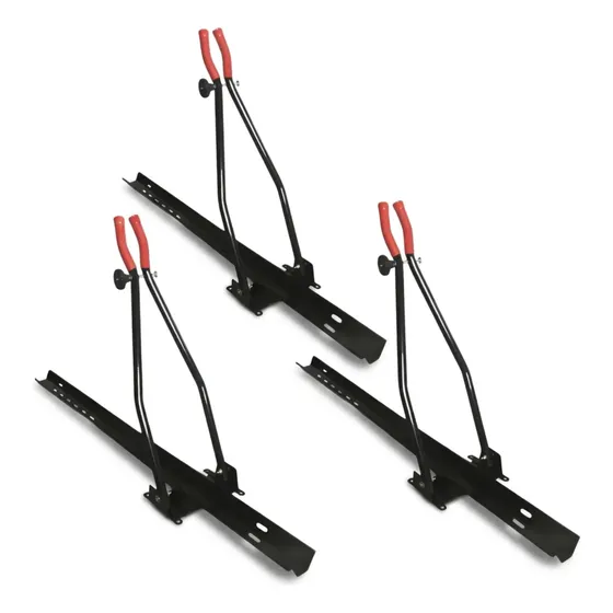 3 Suporte Transbike Rack Teto Universal Veicular Com Calha