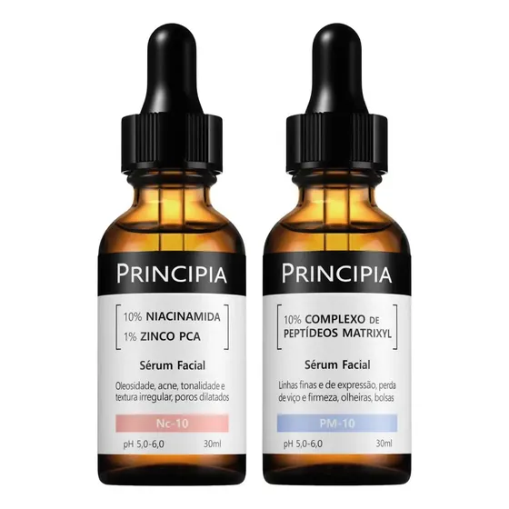 Principia Kit C/ Séruns Niacinamida + Peptídeos Matrixyl