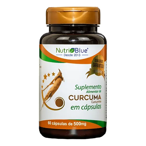 Açafrão Cúrcuma Longa 500mg- 60 Capsulas Nutriblue Original